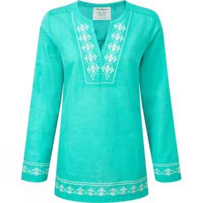 Top Craghoppers Clemence Manga Larga Mujer Verde - Chile LRK254790